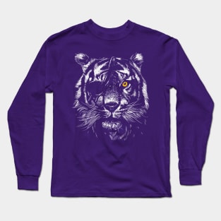 Chinese Bandits Bengal Tiger Pirate Eye Patch Long Sleeve T-Shirt